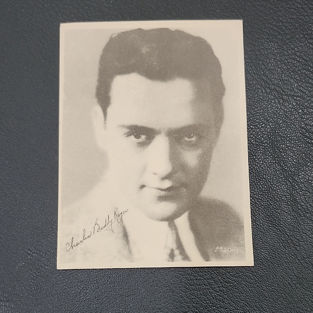 VINTAGE 1920s CHARLES 'BUDDY' ROGERS AUTOGRAPH PHOTO CARD